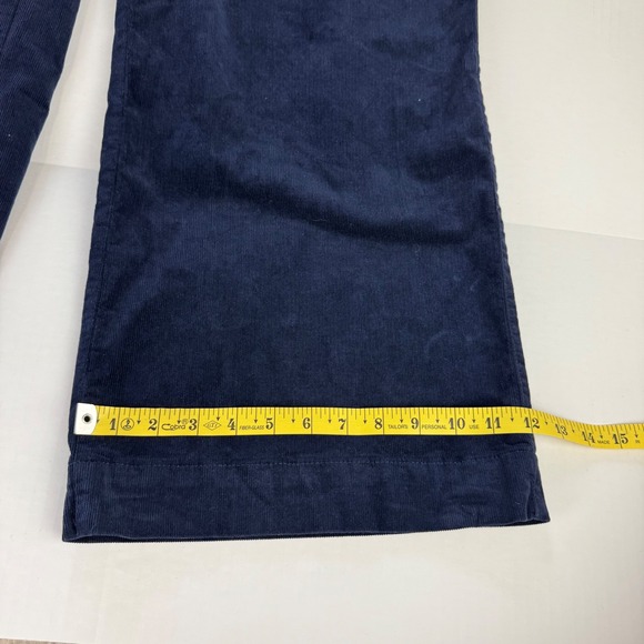 Loft The Palmer Wide Leg Corduroy Pants Navy Blue Curvy High Rise Womens 12 - Picture 9 of 11